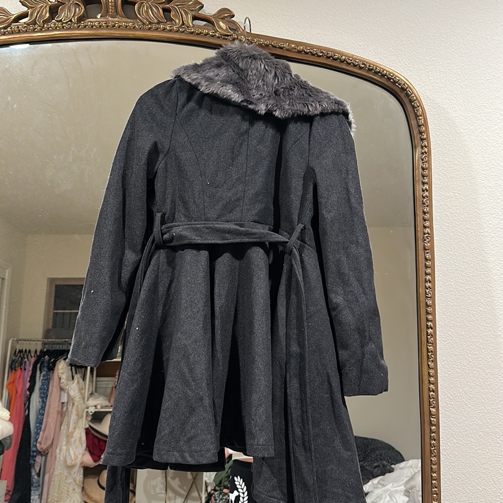 Ya Los Angeles faux fur coat gray small women - Picture 4 of 4